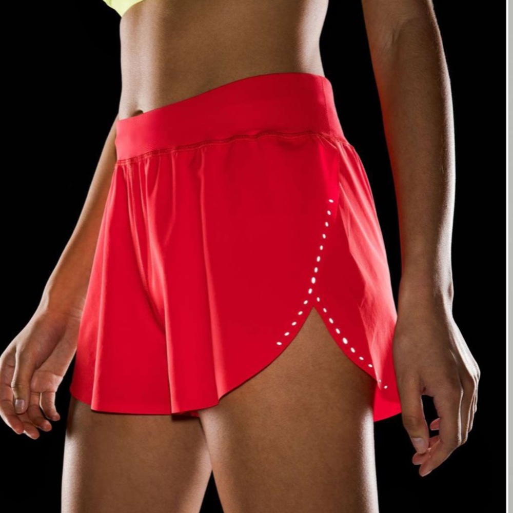 Lululemon Find Your Pace High-Rise Lined Shorts 3” Love Red
